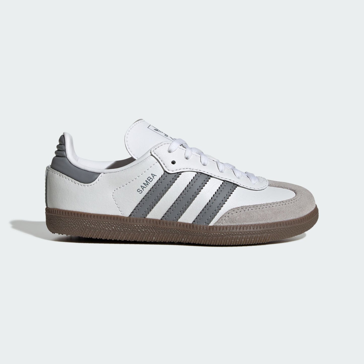 ADIDAS SAMBA J (WHITE/GREY/GUM