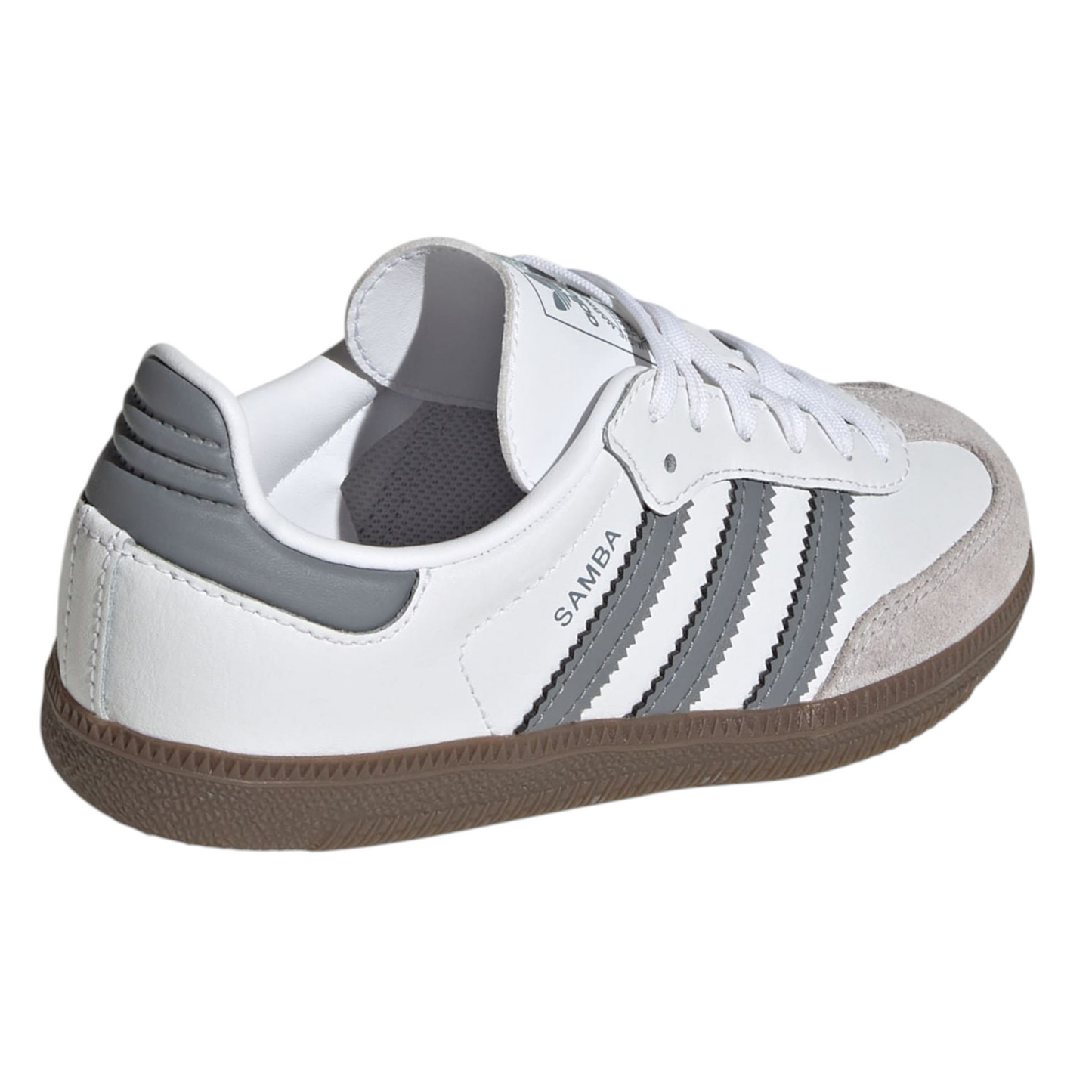 ADIDAS SAMBA J (WHITE/GREY/GUM